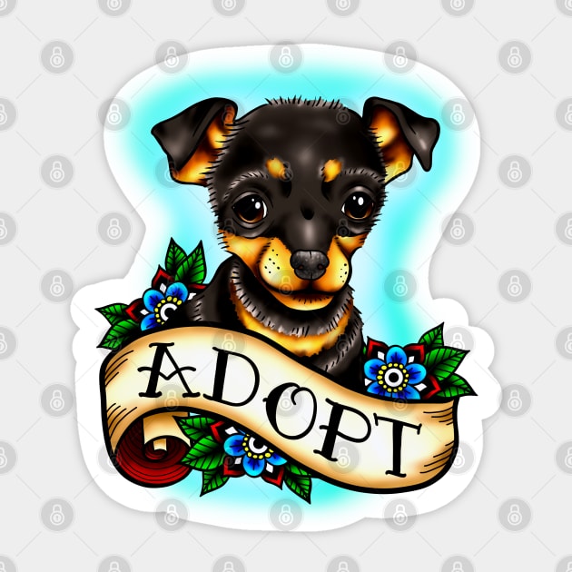 Adopt a Dog Sticker by ReclusiveCrafts